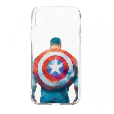 Zadní kryt Marvel Captain America 002 pro Samsung Galaxy J6+, transparent