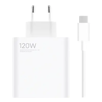 Xiaomi MDY-13-EE USB-A 120W Cestovní Nabíječka + USB-C Datový Kabel White (Bulk)