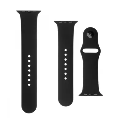 Set silikonových řemínků FIXED Silicone Strap pro Apple Watch 38 mm/40 mm, černá