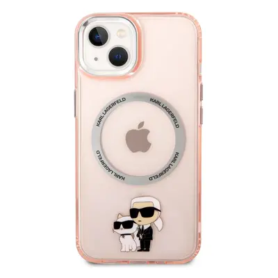 Zadní kryt Karl Lagerfeld IML Karl and Choupette NFT MagSafe pro Apple iPhone 14 Plus, pink