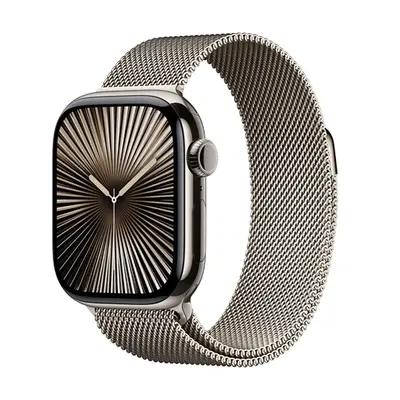 Apple Watch Series 10 GPS + Cellular 46mm Natural Titanium / Natural Milanese Loop S/M