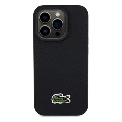 Zadní kryt Lacoste Iconic Petit Pique Woven Logo Magsafe pro Apple iPhone 15 Pro, black