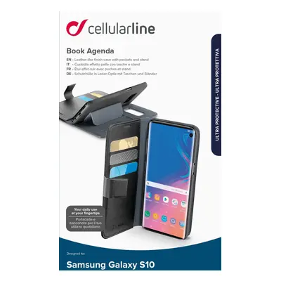 CellularLine Book Agenda flipové pouzdro pro Samsung Galaxy S10, černá