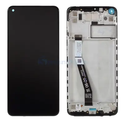 LCD + dotyk + přední kryt pro Xiaomi Redmi Note 9 Pro, black (Service Pack)