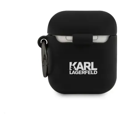 Karl Lagerfeld Rue St Guillaume silikonové pouzdro KLACA2SILRSGBK pro Airpods 1/2, černá