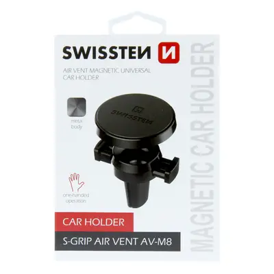 Magnetický držák do ventilace auta Swissten S-Grip AV-M8, černý