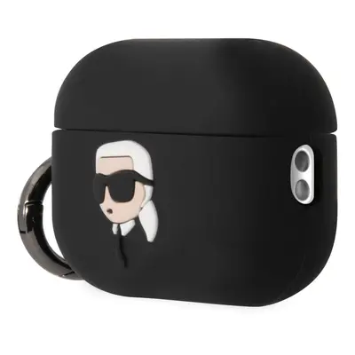 Silikové pouzdro Karl Lagerfeld 3D Logo NFT Karl pro Airpods Pro2, black