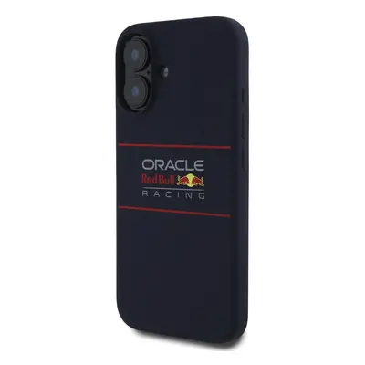 Zadní kryt Red Bull Silicone Horizontal Logo MagSafe pro Apple iPhone 16, navy