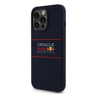 Zadní kryt Red Bull Silicone Horizontal Logo MagSafe pro Apple iPhone 13 Pro, navy