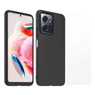 Zadní TPU kryt Made for Xiaomi + tvrzené sklo pro Xiaomi Note 12 4G, černá