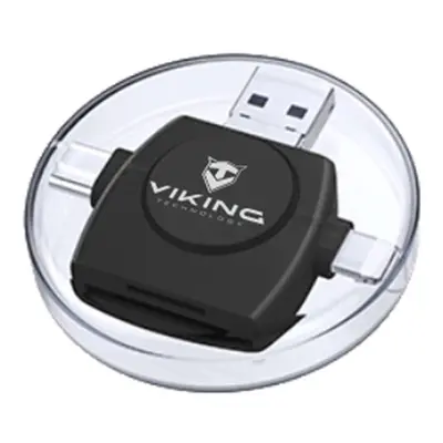 Čtečka paměťových karet Viking V4 USB3.0 4V1 černá