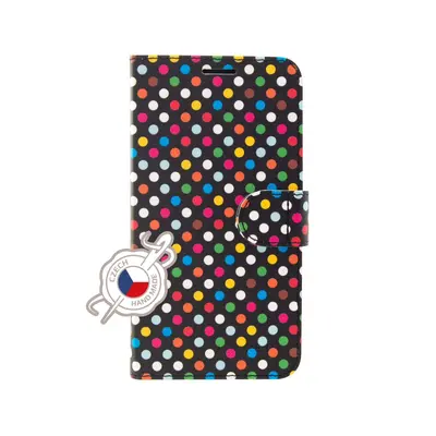 FIXED FIT flipové pouzdro pro Apple iPhone 11 Pro, motiv Rainbow Dots