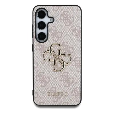 Zadní kryt Guess PU 4G Metal Logo pro Samsung Galaxy S25+, růžová