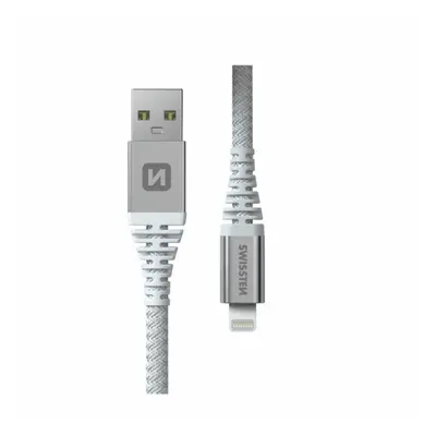 Swissten Kevlar USB/Lightning 1,5m bílá