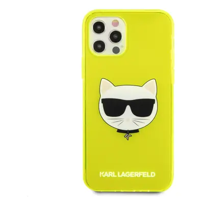 Silikonové pouzdro Karl Lagerfeld TPU Choupette Head KLHCP13LCHTRY pro Apple iPhone 13 Pro, žlut