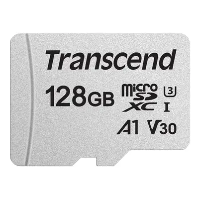 Transcend 128GB microSDXC 300S UHS-I U3 V30 A1 (Class 10) paměťová karta (bez adaptéru), 95MB/s 