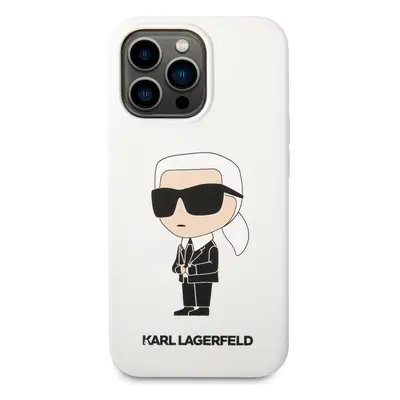 Zadní kryt Karl Lagerfeld Liquid Silicone Ikonik NFT pro Apple iPhone 13 Pro, white