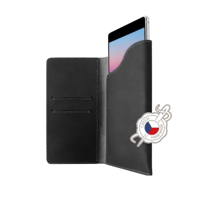 FIXED Pocket Book Kožené pouzdro pro Apple iPhone 6/6S/7/8, šedé