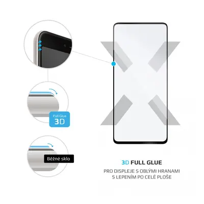 Ochranné tvrzené sklo FIXED 3D Full-Cover pro Samsung Galaxy A51, černá