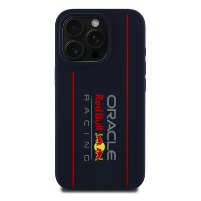 Zadní kryt Red Bull Silicone Vertical Logo MagSafe pro Apple iPhone 15 Pro Max, navy