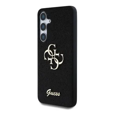 Zadní kryt Guess PU Fixed Glitter 4G Metal Logo pro Samsung Galaxy S25+, black