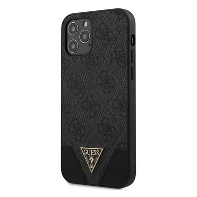 Guess 4G Triangle zadní kryt GUHCP12MPU4GHBK Apple iPhone 12/12 Pro grey