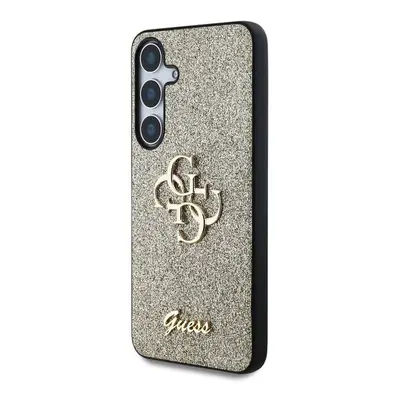 Zadní kryt Guess PU Fixed Glitter 4G Metal Logo pro Samsung Galaxy S25+, zlatá