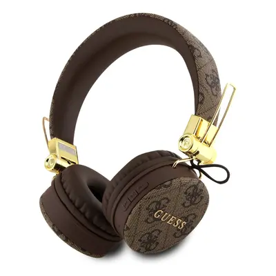 Guess PU Leather 4G Metal Logo BT5.3 Stereo Headphone Brown