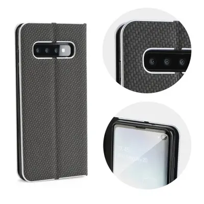 Flipové pouzdro Forcell Luna Carbon pro Samsung Galaxy Xcover 4, černá