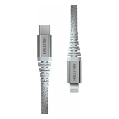 Swissten Kevlar USB-C/lightning 1,5m bílá