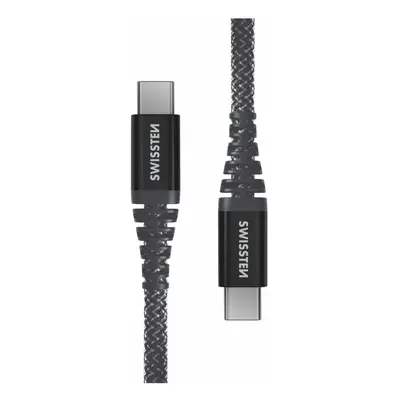 Swissten Kevlar USB-C/USB-C 1,5m antracit