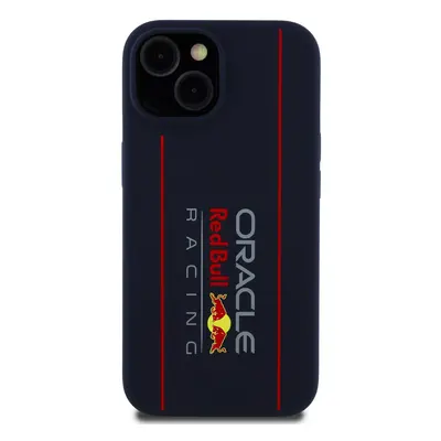 Zadní kryt Red Bull Silicone Vertical Logo MagSafe pro Apple iPhone 15, navy