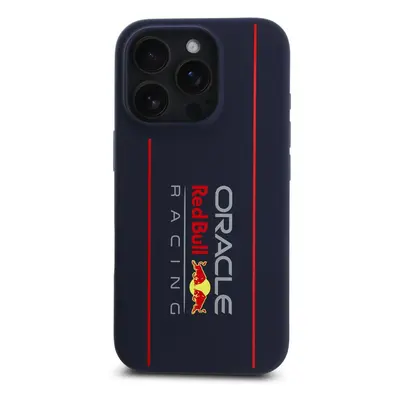 Zadní kryt Red Bull Silicone Vertical Logo MagSafe pro Apple iPhone 16 Pro Max, navy