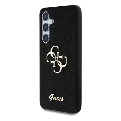 Zadní kryt Guess PU Fixed Glitter 4G Metal Logo pro Samsung Galaxy S25, black