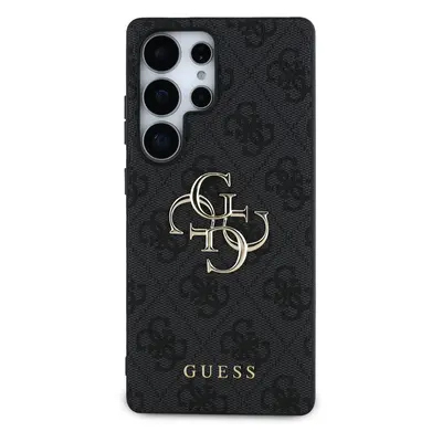 Zadní kryt Guess PU 4G Metal Logo pro Samsung Galaxy S25 Ultra, šedá