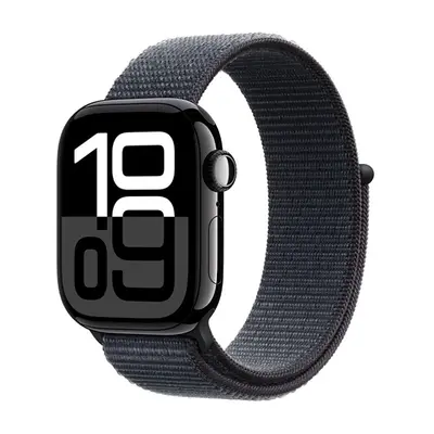 Apple Watch Series 10 GPS + Cellular 46mm Jet Black Aluminium / Ink Sport Loop