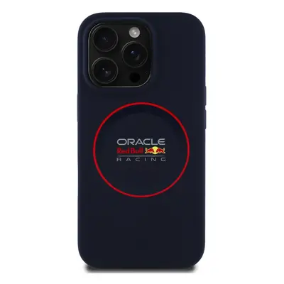 Zadní kryt Red Bull Silicone Red Ring MagSafe pro Apple iPhone 14 Pro, navy