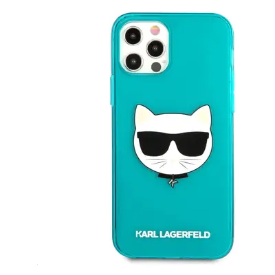 Silikonové pouzdro Karl Lagerfeld TPU Choupette Head KLHCP13LCHTRB pro Apple iPhone 13 Pro, modr