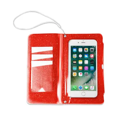 CELLY Splash Wallet voděodolné pouzdro na telefony 6.2 ", oranžové