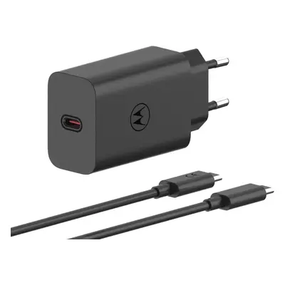 Motorola TurboPower 68W + 1m USB-C / USB-C kabel, černá