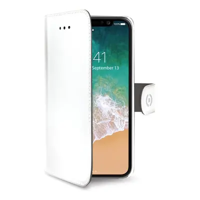 CELLY Wally flipové pouzdro pro Apple iPhone X/XS white