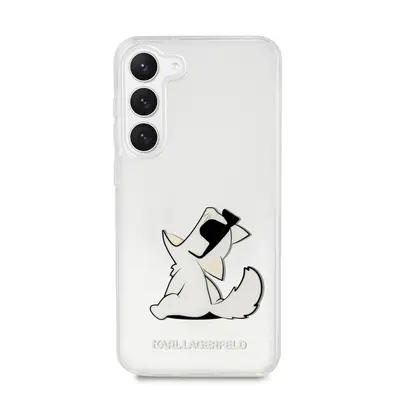 Zadní kryt Karl Lagerfeld PC/TPU Choupette Eat pro Samsung Galaxy S23, transparentní