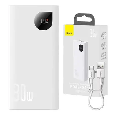 Power banka Baseus Adaman2 10000 mAh 30W 2xUSB/USB-C bílá