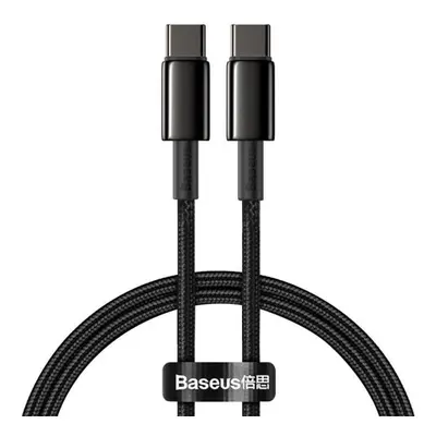 Rychlonabíjecí datový kabel Baseus Tungsten Gold 100W 1m USB-C na USB-C černý