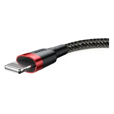 Datový kabel Baseus Cafule Cable USB for Lightning 2.4A 1M, červená-černá