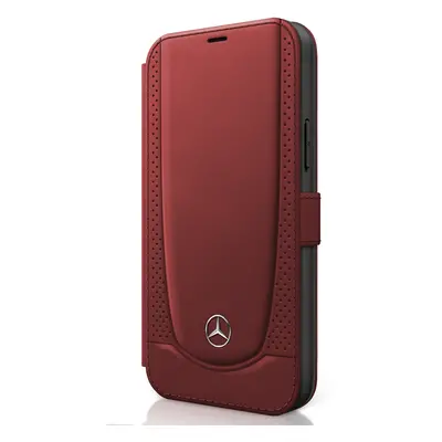 Mercedes Perforated flipové pouzdro MEFLBKP12SARMRE Apple iPhone 12 mini red