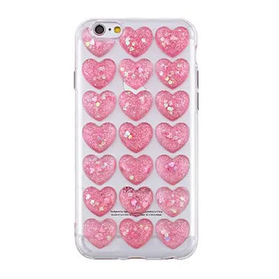 Pouzdro 3D pro Apple iPhone 5/5s/SE, pink heart (Valentine)