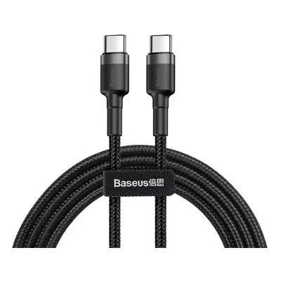 Datový kabel Baseus Cafule USB-C PD2.0 1m 60W (20V 3A) šedo-černý