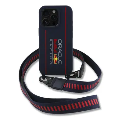 Zadní kryt Red Bull Silicone Vertical Logo MagSafe + Crossbody popruh pro Apple iPhone 16 Pro Ma