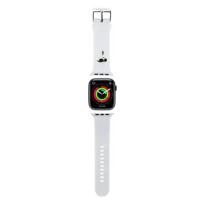 Řemínek Karl Lagerfeld Karl Head NFT pro Apple Watch 42/44/45/49, bílá